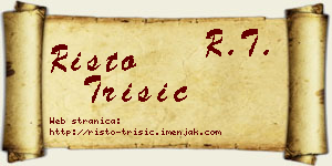 Risto Trišić vizit kartica